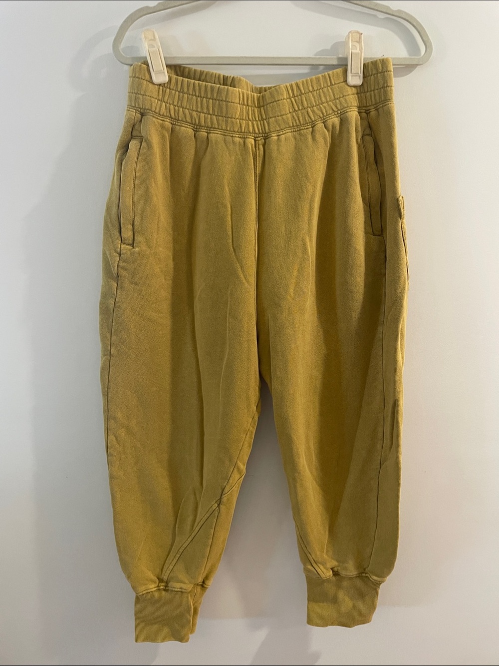 Free People Mustard Yellow Sweat Joggers